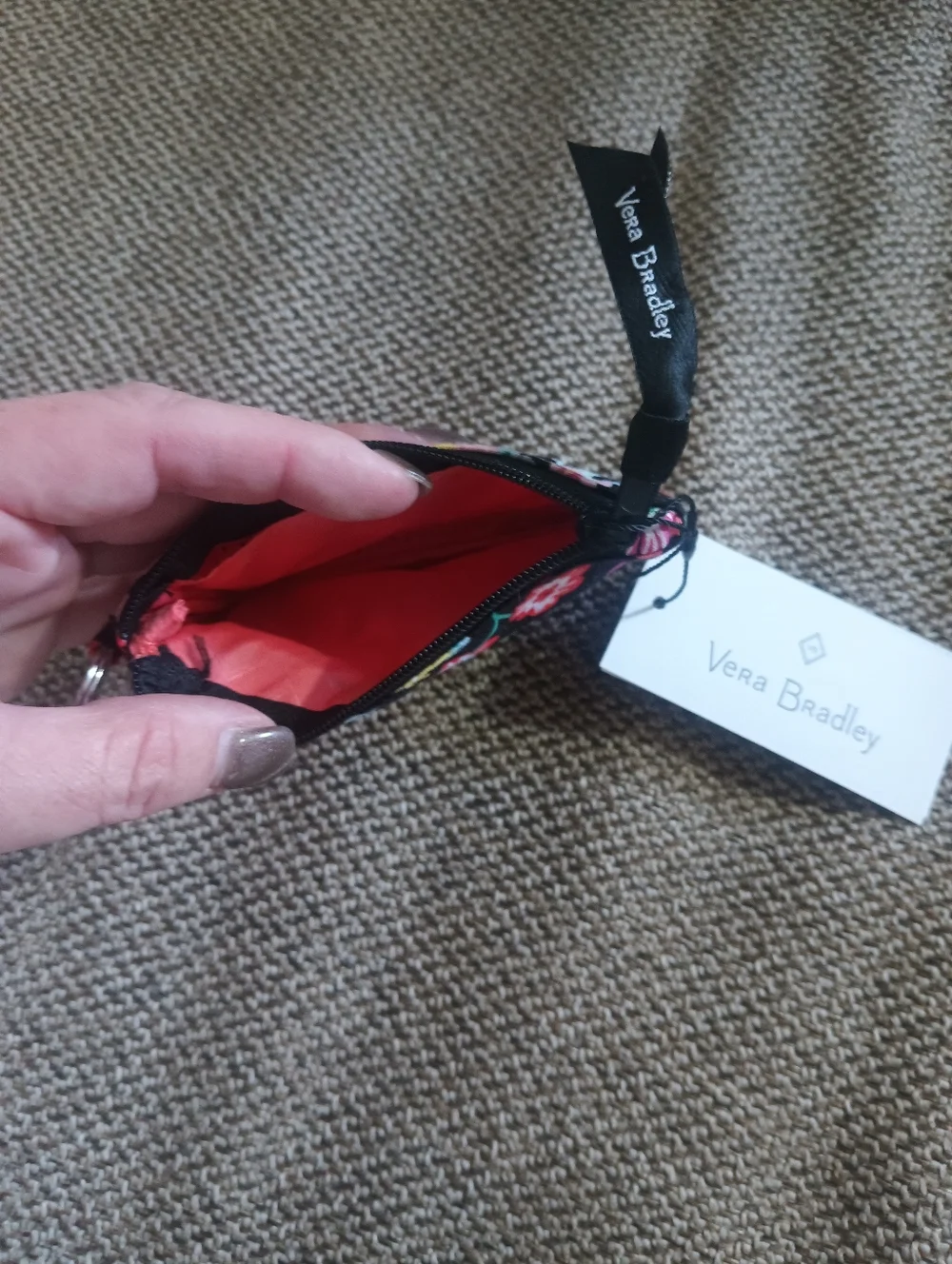 NWT Vera Bradley Zip ID Coin Purse Keychain - Picture 5 of 6